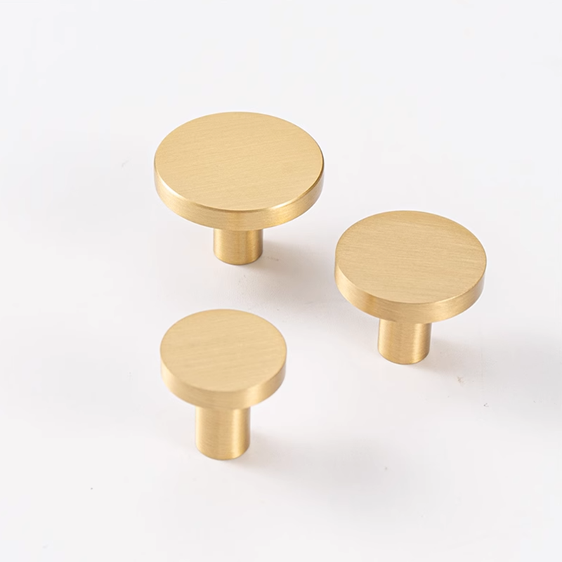 Drawer Pull Gold - Runde Messing-Küchenschrankknöpfe, goldfarben, für Möbel, Schrank,