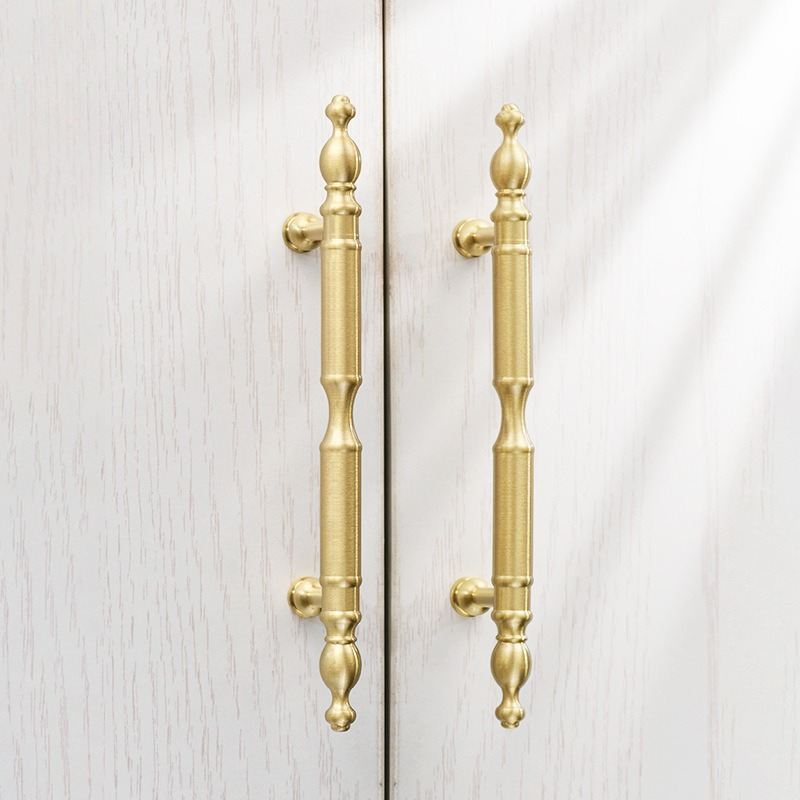 Furniture And Kitchen Hardware Fitting - Europäische Möbelgriffe aus massivem Messing, goldene