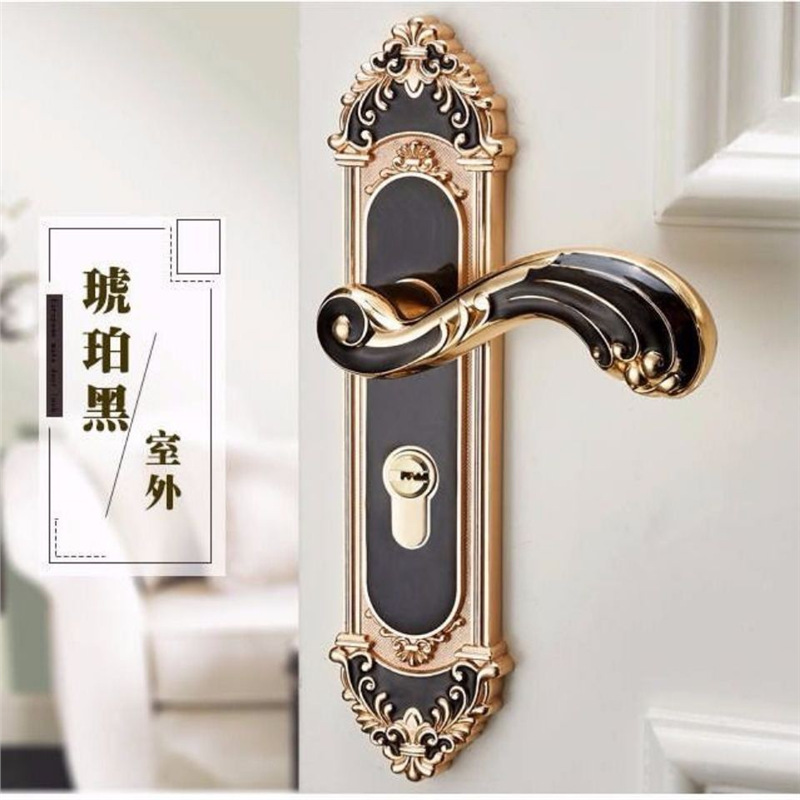 Furniture Hardware Lock - Europäischer Stil Geräuscharmer Raumtürgriff Modische Innentürklinken