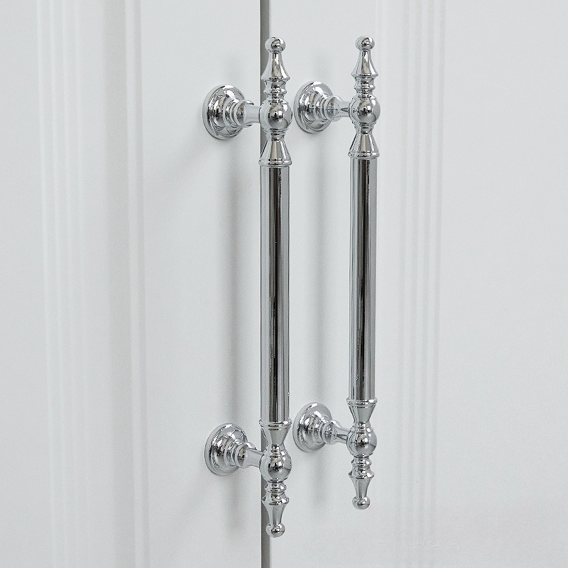 Furniture Hardware High End - Französischer Schrankgriff in hellem Silber, kreativer