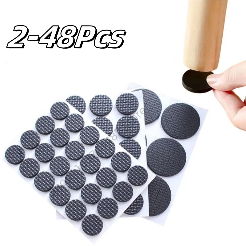 Furniture Hardware Legs - 2-48 Stück Selbstklebende Schwarze Möbelfüße Filzgleiter
