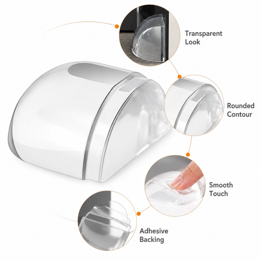 Furniture Hardware Factory - Transparenter Silikon-Türstopper für Türen, selbstklebender Wandschutz,