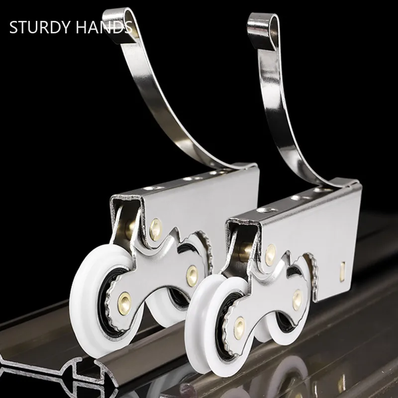 Furniture And Kitchen Hardware Fitting - Kleiderschrank Schiebetür Pulley Versteckte Rad Wand