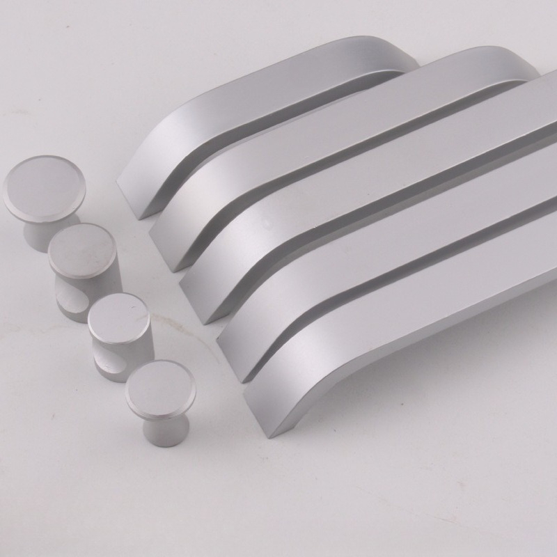 Furniture And Kitchen Hardware Fitting - Möbelgriffe aus Aluminiumlegierung, silberne Griffe für