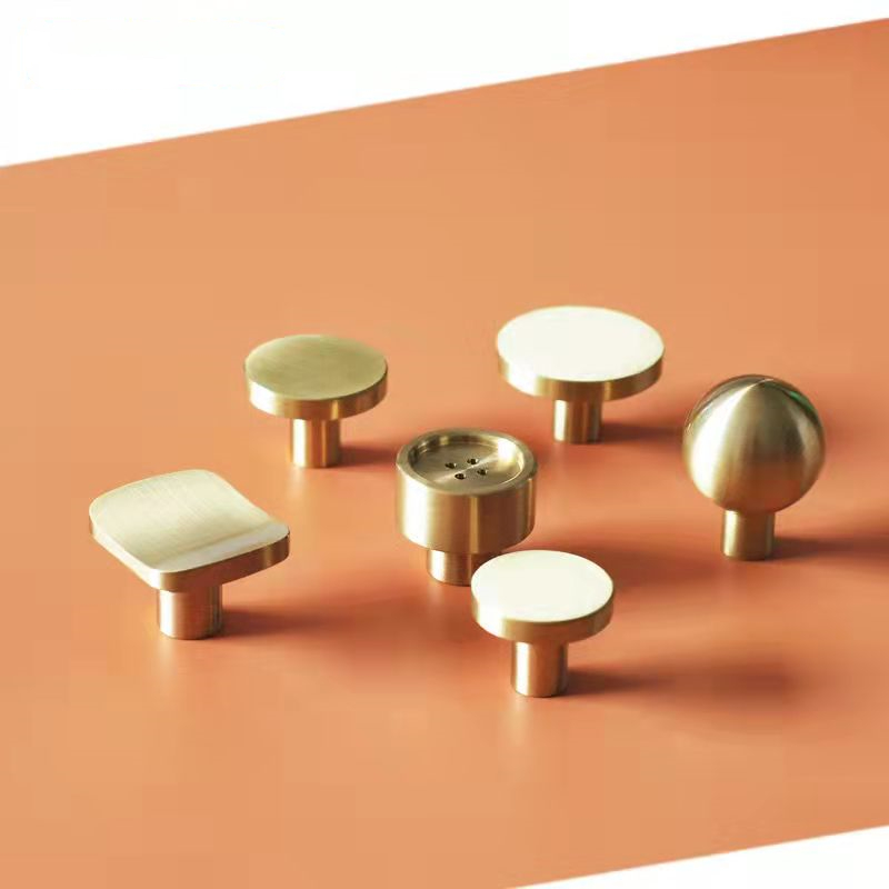 Drawer Pull Gold - Moderne Schrankknöpfe aus massivem Messing, goldfarbene