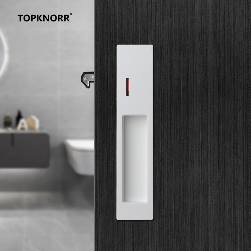 Zinc Furniture Hardware - Unsichtbares Schiebetürschloss Push-Pull-Haken für Holztüren Eingebauter