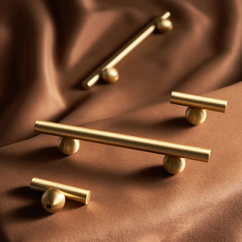 Furniture Hardware High End - Messing-Schrankgriff, kreativer neuer High-End-moderner minimalistischer Schubladenschrank,
