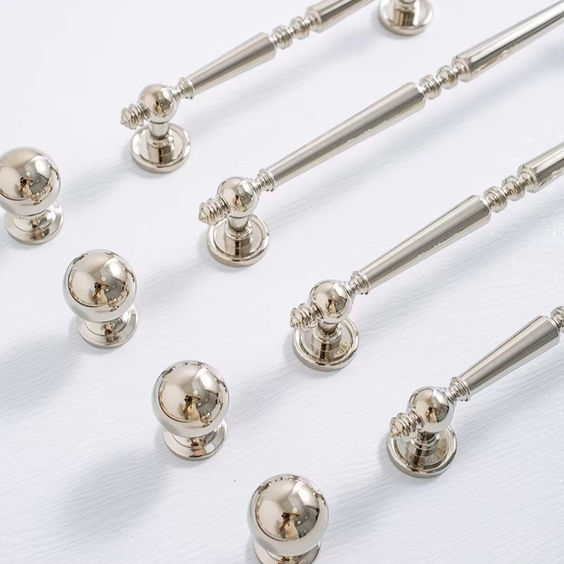 Furniture Hardware High End - Französischer Antiker Schranktürgriff Titan-Silber Hochwertige Schlafzimmer-Schubladenknöpfe