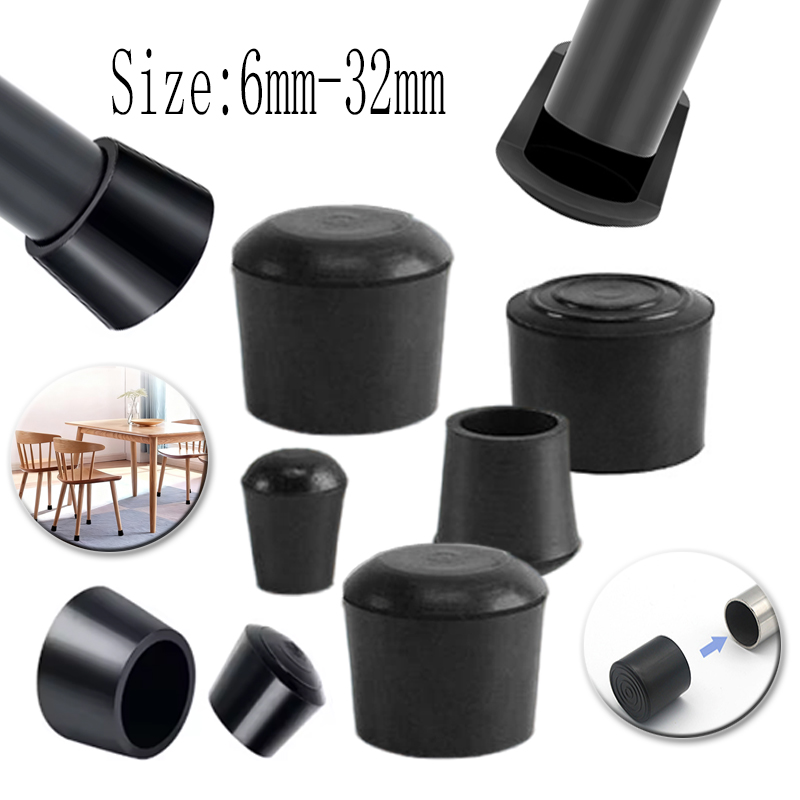 Furniture Hardware Legs - Runde Gummi Stuhl Bein Pad 6/7,5/9/10/12-32mm