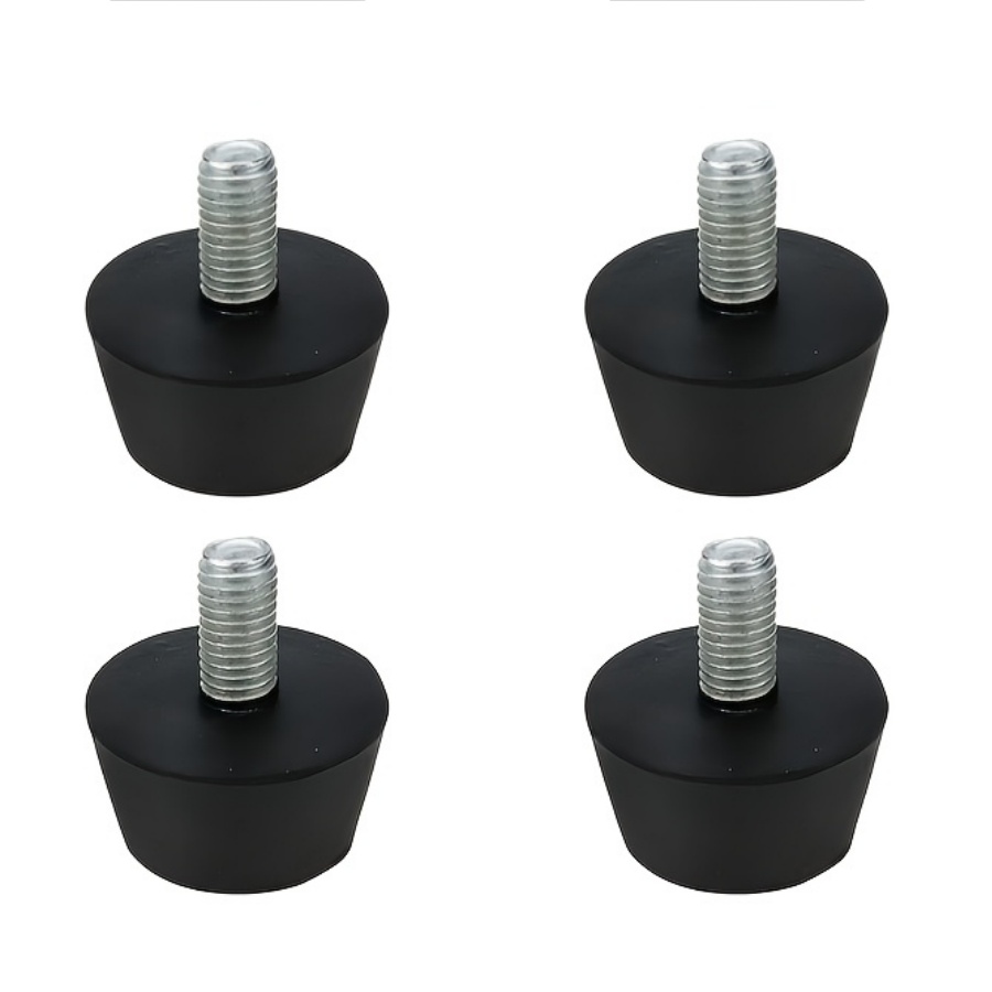 Furniture Hardware Legs - 4 Stück verstellbare Gummifüße mit Schraube,