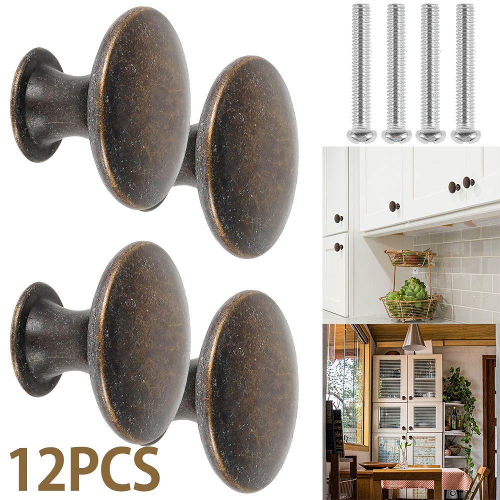 Furniture And Kitchen Hardware Fitting - 12 Stück Retro-Zuggriffe in Bronzeton aus