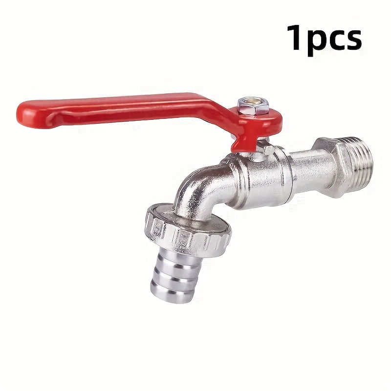 Zinc Furniture Hardware - Hochdurchsatziger G1/2-Zoll-Zinklegierungs-Außenhahn mit Rotem Griff und