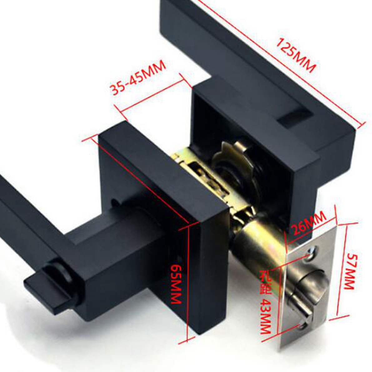 Schwarzer Türgriff, Türgriffsc – Zinc Furniture Hardware Bewertung und Preis
