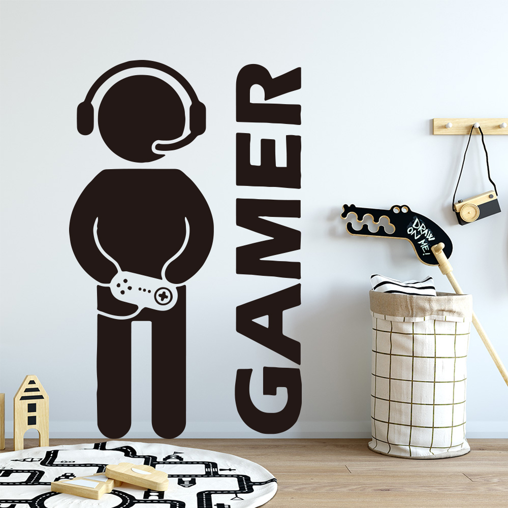 1pc Gamer Wand Kunst Aufkleber – Furniture Hardware Factory Bewertung und Preis