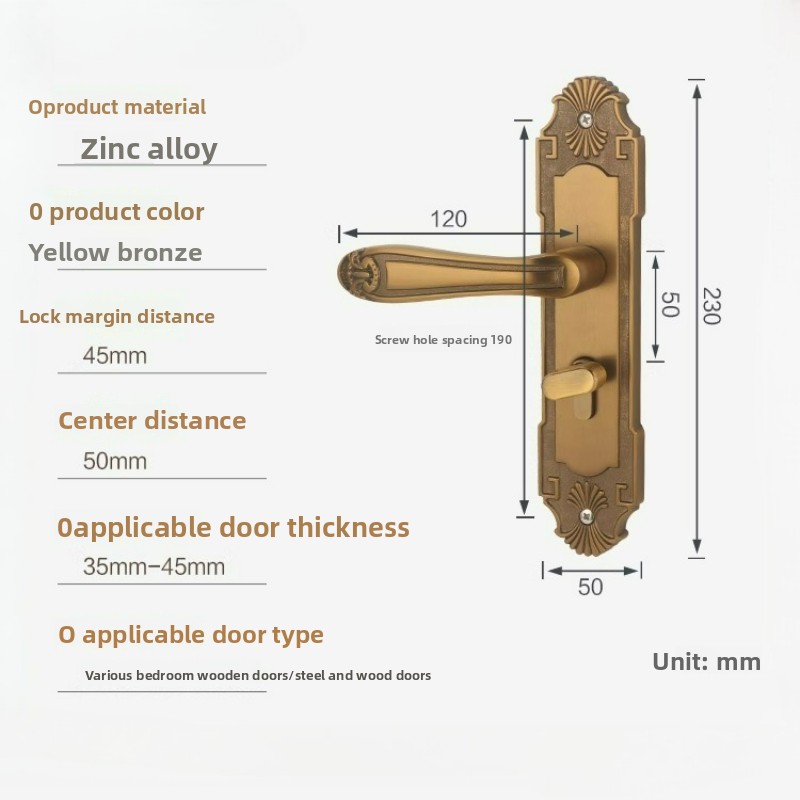 Neues Türschloss aus massivem  – Zinc Furniture Hardware Bewertung und Preis